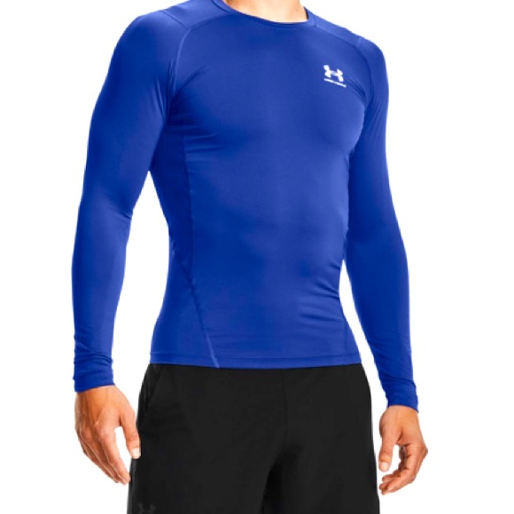 Under Armour Men's Armour HeatGear Compression Long-Sleeve T-Shirt , Royal Blue